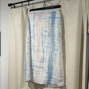 Japna Blue and Pink Tie-Dye Maxi Skirt